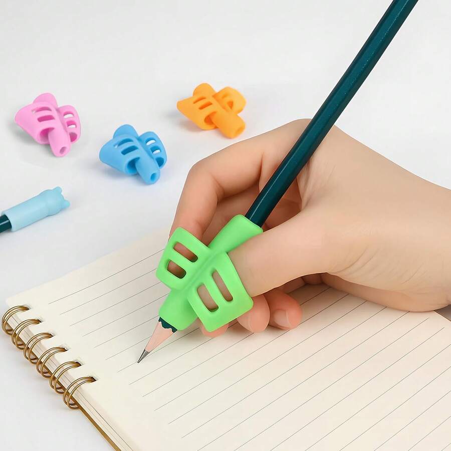 5 chiếc dụng cụ hỗ trợ cầm bút chì/bút viết tay, dụng cụ hỗ trợ cầm bút, dụng cụ luyện tư thế viết, dụng cụ hỗ trợ viết bút. - A - Xem 1