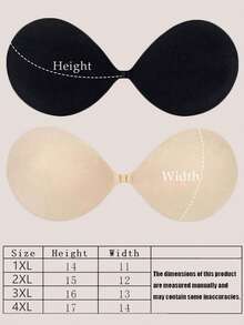 4pcs Strapless Invisible Bras, Suitable For Women's Backless Dresses, Summer Outfits, Vacation Essentials, Reusable - Multicolor - View 3