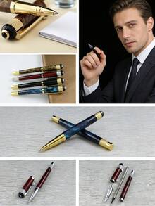 一支优质金属走珠笔，集圆珠笔和签名笔于一体——是送给男士、丈夫的理想礼物，也是父亲节的完美之选。这款商务办公礼品套装包含0.7毫米黑色笔芯，适用于办公室、商务场合、返校季、日常办公用品以及馈赠亲友。 - 859 - 查看 4