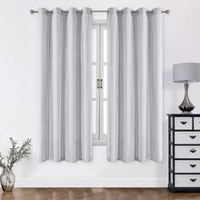 1pc Hollow Star Sheer Curtain, Polyester Lace Double-Layer Blackout Curtain For Living Room Bedroom, Cute Style - 白色 - 查看 24