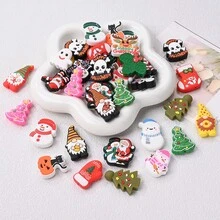 10pcs Holiday Silicone Beads, Christmas & Halloween 2D Flat Beads, DIY Creativity Bracelets Necklaces Bag Charms And Craft Projects - Multicolor - View 2