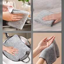 Bamboo Charcoal Cleaning Cloth - Thickened, Super Absorbent, Oil-Proof, Ultra-Fine Fiber Dish Cloth And Dishcloth For Kitchen - Others - View 5