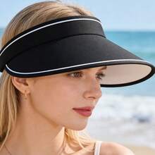 Mũ chống nắng UPF 50+ dành cho nữ - Mũ chống tia UV khi đạp xe mùa hè - Mũ trùm đầu chống tia UV - Khẩu trang rộng vành chắn nắng - A - Xem 4