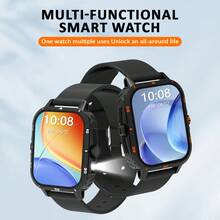 Neue modische Smartwatch, hochauflösende Anzeige, unisex, unterstützt kabellose Anrufbenachrichtigung, Multifunktionsuhr, mehrere Sportmodi, Musikwiedergabe Sportuhr, ideal als Geschenk für alle, strapazierfähiges Armband - Übersicht 4