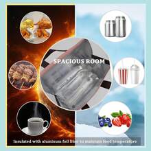 1/5/10个装保温外卖袋、一次性冷藏袋、保温午餐袋、食品杂货袋、冷热饮品外卖袋，适用于外卖、聚会、饮料、野餐、节日等场合。 - 彩色 - 查看 8