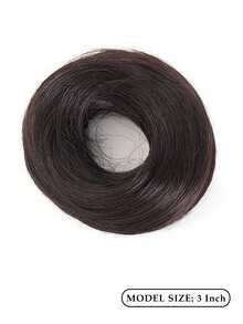 合成假发、发圈、直发圈、女士仿真发、蓬松自然发髻、懒人盘发 - 彩色 - 查看 4