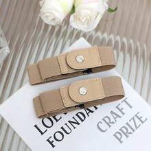 2pcs Unisex Elastic Waist Belt Without Buckle - Multicolor - View 10