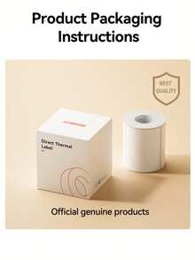 Giấy in nhãn trắng NIIMBOT 3 cuộn, tương thích với máy in nhiệt mini Bluetooth NIIMBOT B1 B21 B3S, chống thấm nước và chống dầu. - trắng - Xem 5