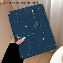 Starry Night Sky Pattern Acrylic Crystal Tablet Protective Case With Stand, Compatible With Samsung A9/A9+/S9/S9FE/A11/A11+/S11/S10 FE/S10 FE+/S10 Lite, A16 2025, Air 11/13, M3 2025, Mini 7 A17, Pro 2024, Air 11/13, M2 2024, Pro 11/13, M4 2024, Pro 12.9, 7/8/9 Gen, 10.2, 10 Gen, 10.9, Air 4/5/6/7/8, 10.9, Pro 11, 4/5/6 Gen, Mini 6, Se 11, Honor, Matepad Se 11, , - Multicolor - View 1