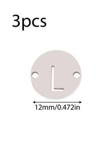 3个/套 字母连接吊坠 不锈钢 A-Z 字母吊坠 18K PVD 镀层 DIY 耳环 手链 首饰制作 - 吊墜 - 查看 52