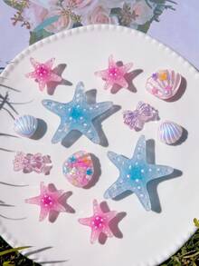 12pcs Casual Sandal Accessories DIY Detachable Ocean Creature Shoe Charms, Suitable For Women's Sandals, Fun Personalized Shoe Decoration, Perfect Gift For Holidays And Parties - Multicolor - View 3