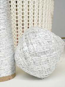 50克亮片纱线，具有闪亮效果，适合编织毛衣、帽子、DIY手工材料，也是情人节和母亲节礼物的理想选择。 - 1件粉紅色 - 查看 2