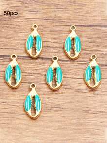 10个/20个/50个/100个随机混合3D珐琅贝壳吊坠配件，DIY项链手链耳环手工小饰品配件 - 鉗子 - 查看 16