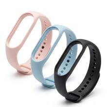 3条装男女通用纯色TPU表带，适用于小米手环3/4/6/5/7/8/9/10，也适用于小米手环7/6/5/4/3，硅胶腕带，小米手环5/6/7配件 - 彩色 - 查看 9