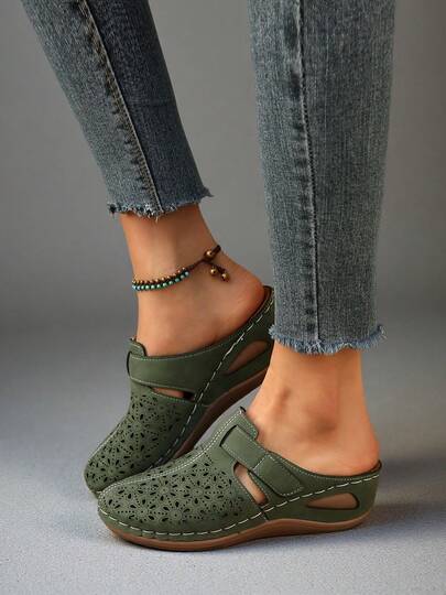 Women's Spring/Autumn New Thick Bottom Wedge Slip-On Casual Increased Height Loafers