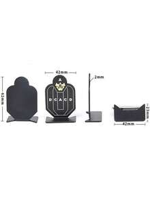 3pcs Outdoor Hunting Archery Equipment Metal Small Steel Targets, Shooting Range Training Targets, Steel Soft Bullet Portable Training Targets, Suitable For Carrying Accessories - Black - View 2