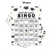 Class Of 2026 Graduation Bingo Game Set, Graduation Party Interactive Cards, Paper Printed Game Props, For 2026 Graduation Gathering Ceremony Events, Multi-Player Party Tabletop Games, Party Decorations Entertainment Supplies - Style 1 - View 11