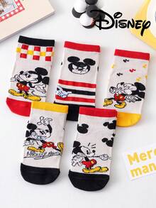 Disney 10/5 双装迪士尼儿童夏季网眼袜可爱公主中筒卡通透气男女童校袜 - 彩色 - 查看 14