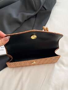 New Arrival High-Quality Vacation Style Chain Shoulder Bag, Korean Fashion Crossbody Handbag - Brown - View 11