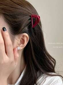 6个琥珀色醋酸纤维迷你发夹，复古简约字母设计，适合女性，夏季发饰，沙滩发夹，度假发夹，夏季沙滩爪夹，旅行发夹 - 彩色 - 查看 2