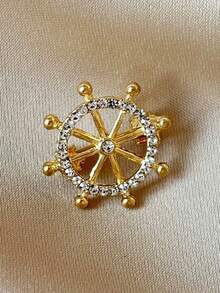 1件装时尚派对饰品女士胸针，复古奢华大号胸针别针，创意个性化设计牛仔裤、裙子、裤子腰部束带夹，服装胸针，宝石古典优雅女士胸针 - 彩色 - 查看 5