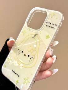SANRIO 新款芥末黄线条梨形大脸表情蝴蝶结星星 IMD 兼容 17 Pro/16 Pro Max/15 Pro Max/14 Pro Max/13 Pro Max/12 Pro Max/14 Pro/13 Pro Max/12 Pro Max/11 时尚手机壳，高端独特设计，送给女朋友、闺蜜、情侣的理想礼物 - 彩色 - 查看 3