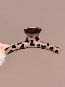 4pcs/Set Women's Chic Leopard Print Rectangular Criss-Cross Curved Hair Claw Hair Clips, Fashion Versatile Elegant Minimalist, Suitable For Daily, Casual, Party, Beach, Vacation, Hairstyling, Face/Hair Washing, Makeup, Outfit Accessories, Spring/Summer/Autumn/Winter,Travel,Birthday - Multicolor - View 10