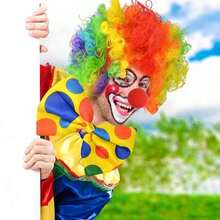 Bộ trang phục chú hề lễ hội 4 món bao gồm: Tóc giả chú hề cầu vồng, mũi giả, nơ đeo cổ, găng tay trắng, phụ kiện chú hề dự tiệc lễ hội, trang phục lễ hội. - Nhiều màu - Xem 2