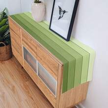 Ombre Moss Green, Polyester Farmhouse Rustic Vintage Barn Wood Texture Tablecloth, Non-Slip For Kitchen, Home, Dining, Outdoor Use - Multicolor - View 5