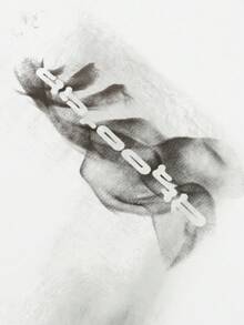 Tiny Spark 男士街头时尚白色T恤，背面饰有复古抽象泼墨印花 - 白色 - 查看 5