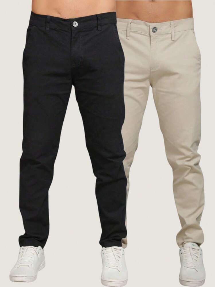 Men's Twill Pants Kit Men's Pants With Lycra Elastane - Ice - Black - View 1