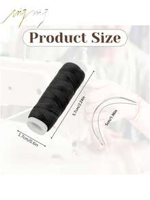 Hair Extension Tool Kit: 200pcs Silicone-Lined Micro Link Beads, 1pc 3-Hole Hair Clip, 1pc Sewing Thread, 1pc Threader, 1pc Pulling Hook, 8pcs Sewing Needles (Dark Brown/Black/Beige) Hair Extension Tools For Barber Salon Beauty Travel Essential,Hair Products, Home Sleeping Bath Decor Hair Styling Kit Hair Tool Kit,Summer,Holiday,Festival,Birthday - Black - View 2