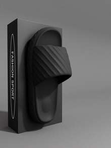 Dép đi trong nhà mùa hè dành cho nam, đế mềm chống trượt, thoải mái, hở ngón, thoáng khí, kiểu dáng tối giản, màu trơn, đa năng. - màu nâu cà phê - Xem 1