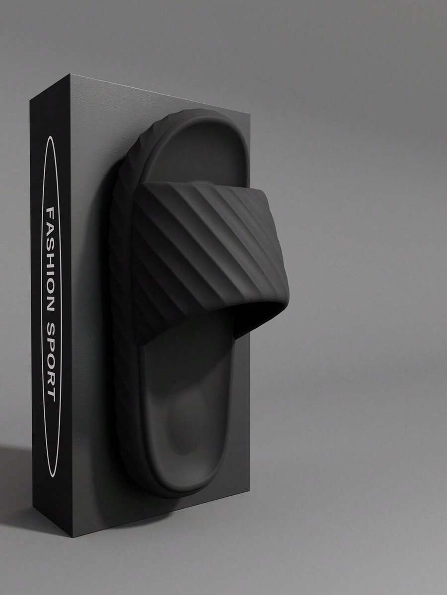 Dép đi trong nhà mùa hè dành cho nam, đế mềm chống trượt, thoải mái, hở ngón, thoáng khí, kiểu dáng tối giản, màu trơn, đa năng. - màu nâu cà phê - Xem 1