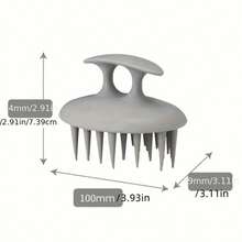 Bàn chải massage gội đầu bằng silicon, bàn chải làm sạch da đầu, dụng cụ gãi ngứa tóc. - Nhiều màu - Xem 9