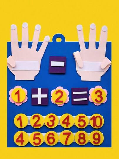 1 pieza Juguete Montessori de matemáticas para contar con los dedos para niños, tablero de conteo para educación temprana, regalo de cumpleaños ideal para el aprendizaje temprano de los niños