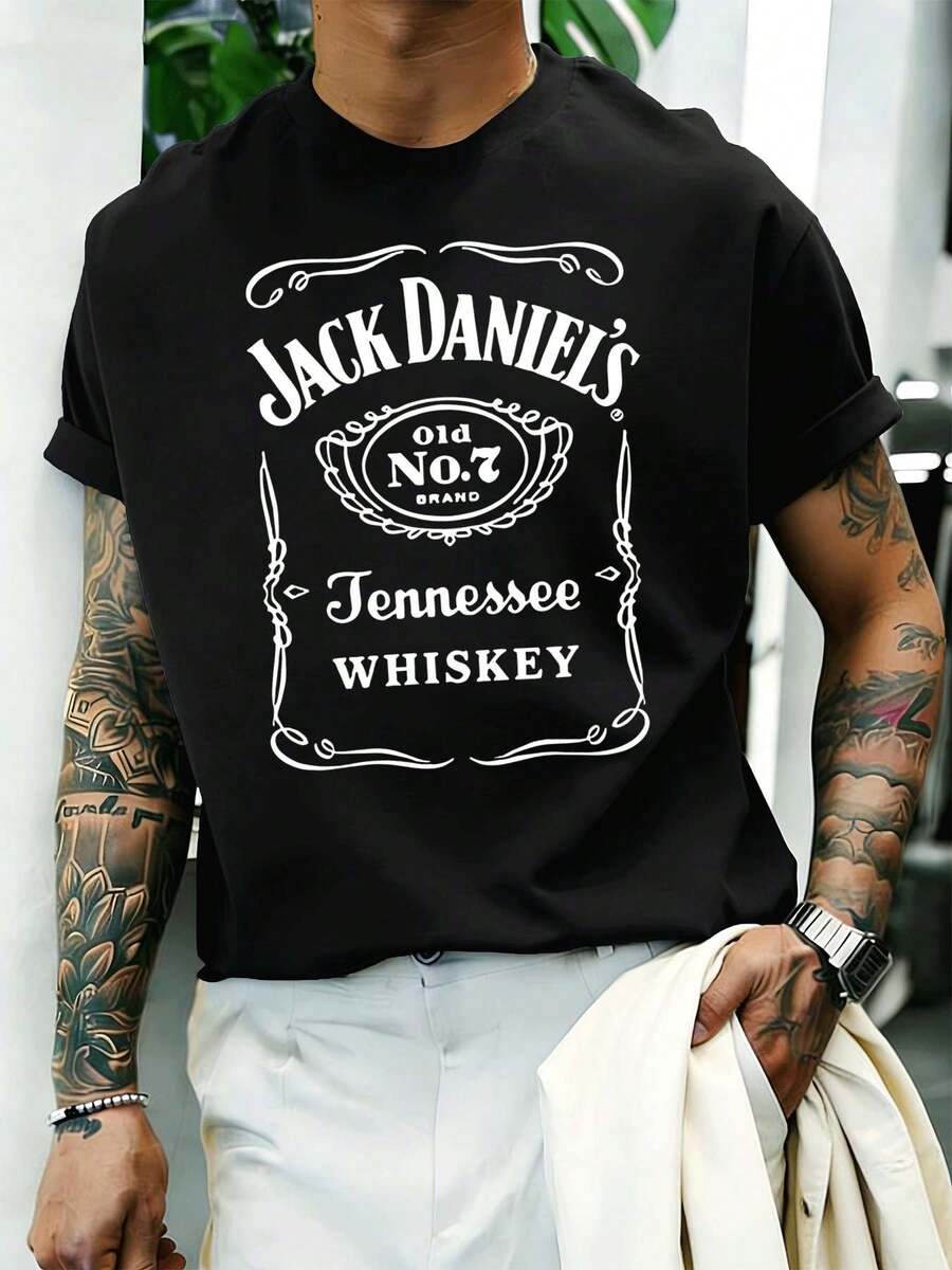 Camisetas masculinas plus size - Preto - Ver 1