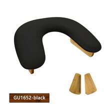 Phần đáy của gối kê tay hình chữ U dùng để vẽ móng có tích hợp đèn soi móng, giúp tiết kiệm không gian trên bàn làm việc. - màu đen - Xem 1