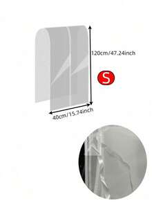 Thickened Transparent PEVA Material Garment Dust Bags, Breathable And Waterproof, Can Be Hung For Clothing Storage, Suitable For Wardrobe, Closet And Home Decor - Translucent (bottomless) - View 10