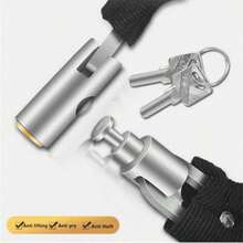 1pc Heavy Duty Bicycle Chain Lock, Featuring Sturdy Chain And Anti-Theft U-Lock Dual Design, Extremely Resistant To Smashing, Cutting And Prying, Providing Ultimate Anti-Theft Protection For Commuting. Made Of Durable High-Strength Material, All-Weather Resistant And Rust-Proof, Polished Lock Head Is Solid And Long-Lasting. - Multicolor - View 5