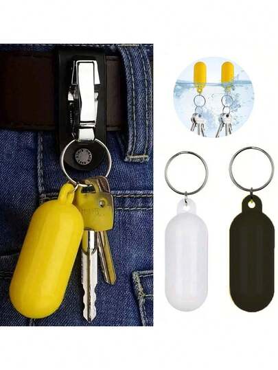 Floating Keychain For Pool Use, High Quality Floating Keychain,Waterproof Plastic Keychain Ornament, Oval Hollow Beach Keychain - Durable And Stylish Boat Key Pendant - Suitable For Kayaking, Fishing, Rafting, Surfing Adventures, And Party Gifts