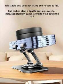 Rotatable And Foldable Metal Desktop Stand, Tablet Stand, Laptop Stand, Computer Cooling Stand - Suitable For IPad, Tablet, Laptop, For Live Streaming, Learning, Binge-Watching And Tablet Cooling - View 9