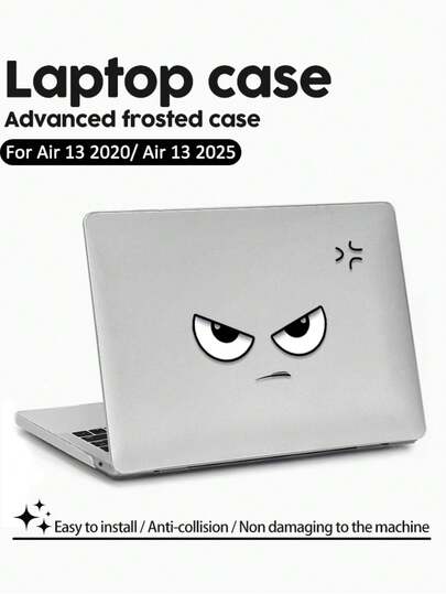 这款创意愤怒图案磨砂透明笔记本电脑保护套，轻巧防震，适用于13英寸和15英寸的MacBook Air，以及14英寸的MacBook Pro M2和M3版本。它集防指纹、防震和散热功能于一体，是节日和特殊场合的完美礼物。