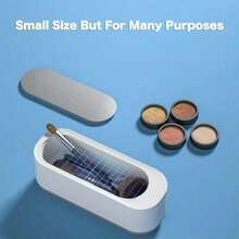 Portable Ultrasonic Jewelry Cleaner Machine, Multifunctional Cleaning Tank For Rings, Necklaces, Watches, Dentures, Glasses & Coins, High Frequency Vibration Cleaning Tool For Home & Personal Care - White - View 6