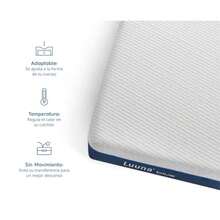 Luuna Blue Colchón Individual Colchón Memory Foam 24cm de Altura Firmeza Media Colchones en Caja 3 Capas de Espuma de Alta Densidad Colchón Fresco - Rey Azul - Ver 6
