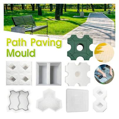 DIY Path Maker Paving Cement Brick Molds Outdoor Courtyard Garden Stone Road Walk Concrete Brick Carving Pavement Tools