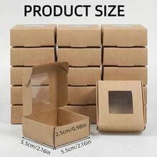 15 hộp quà mini bằng giấy Kraft trang nhã, kích thước 2.56"X2.56"X1.18"/2.16"X2.16"X0.98", thích hợp đựng mặt dây chuyền, trang sức, quà tặng Ngày Valentine, Ngày của Mẹ, đám cưới, kỷ niệm, ngày lễ, tiệc Giáng sinh. - Xem 4
