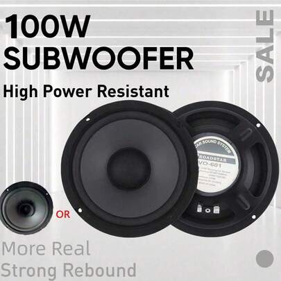 YAIUZGOO 1 Adet Araç Ses Sistemi Hoparlörü Korna 6 İnç 100W 2 Yönlü Tam Frekans Aralığı Otomotiv Ses Sistemi Hoparlörü Ağır Orta Bas Ultra İnce Modifiye Hoparlör