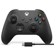 Microsoft Xbox Wireless Gaming Controller (2025) With USB-C Cable, Carbon Black - View 1