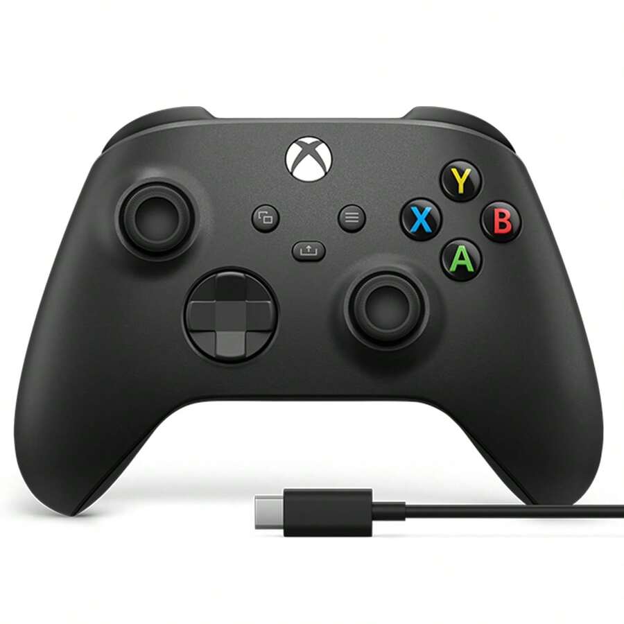 Microsoft Xbox Wireless Gaming Controller (2025) With USB-C Cable, Carbon Black - View 1